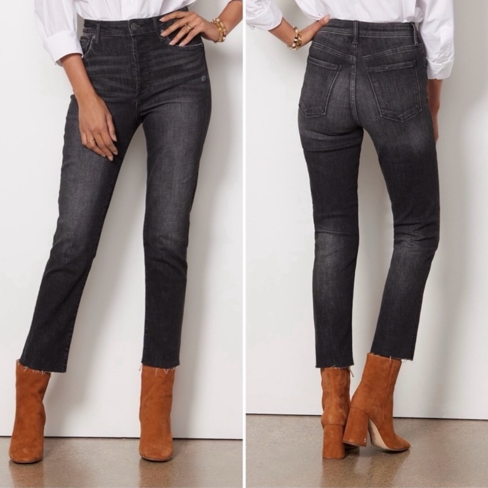 Evereve The Ever Straight Black Ankle Cropped Jeans